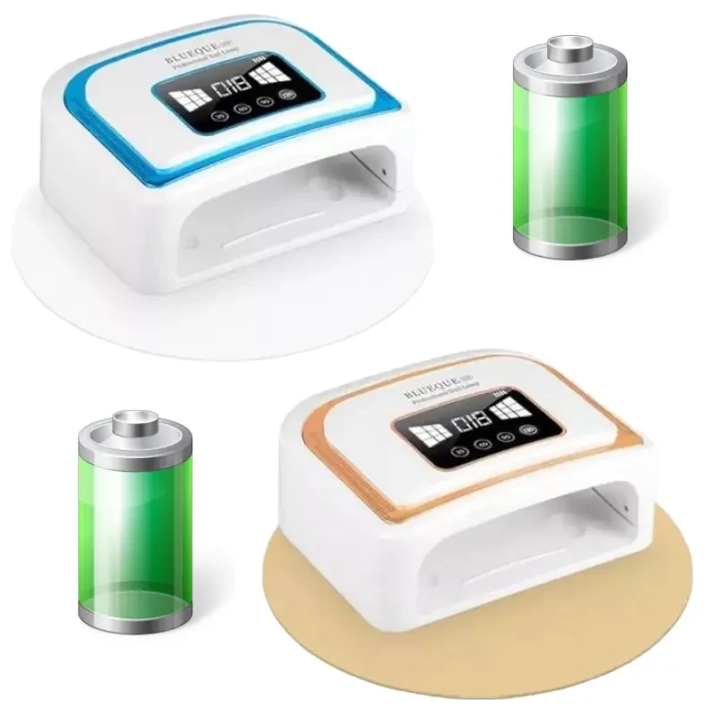 Бездротова лампа UV/LED BQ V10 (з акумулятором - 12000 mAh) для сушіння гель-лаку, 120 Вт.