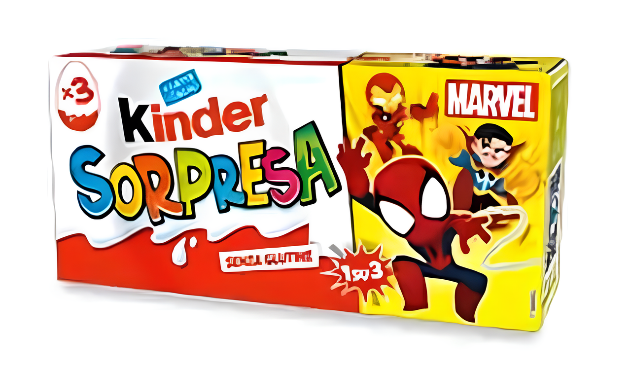 Набір шоколадних яєць Kinder Sorpresa Marvel 3х20г