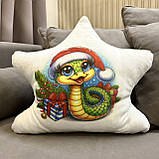 Подушка нічник — подарунок на Новий рік і Різдво — дитячий нічник із символом 2025 року — нічник у формі змії, фото 7