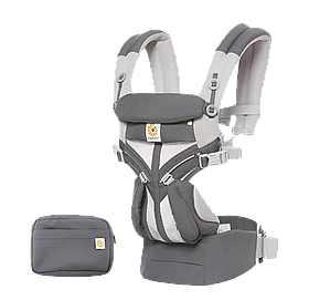 Рюкзак-переноска Ergobaby Omni 360 Baby Carrier All-In-One Cool Air Mesh Carbon Gray з народження