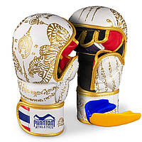 Рукавиці для ММА Phantom Muay Thai White Gold L/XL (капа в подарунок)