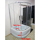 Душова кабіна VERONIS KV-3-100 матове скло 100х100х195, фото 3