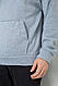 Худі чоловіче на флісі однотонне, колір світло-сірий, 177R058, фото 6