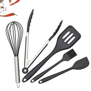 Набір силіконового кухонного приладдя 5 предметів A-PLUS Кухонний набір із силікону