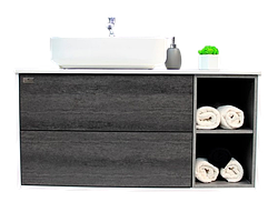 Тумба з раковиною REXON Ombra RX99ES/100 Glossy White/Espresso
