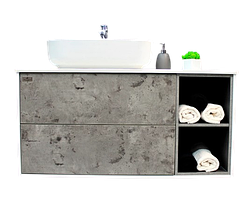 Тумба з раковиною REXON Ombra RX99CG/100 Glossy White/Concrete Grey
