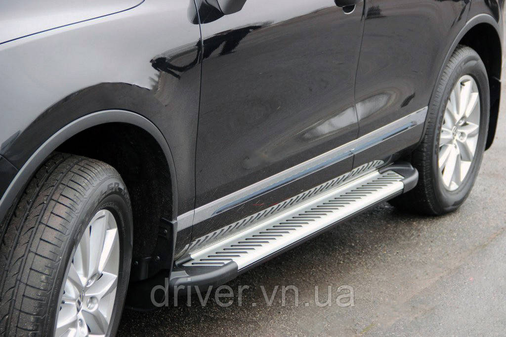 Боковые пороги Line (2 шт., алюминий) для Volkswagen Touareg 2002-2010 гг
