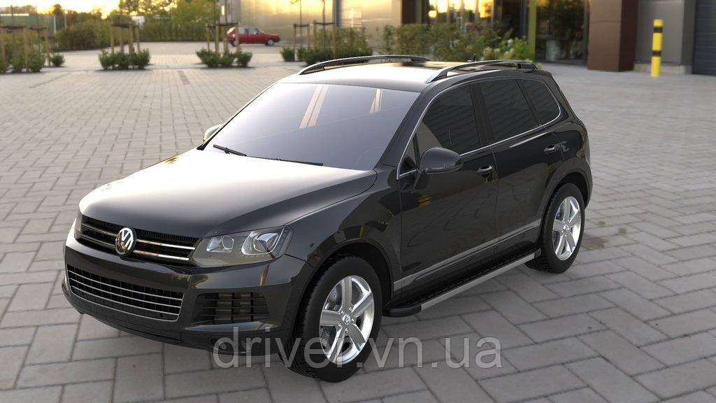 Боковые пороги Duru (2 шт., алюминий) для Volkswagen Touareg 2010-2018 гг