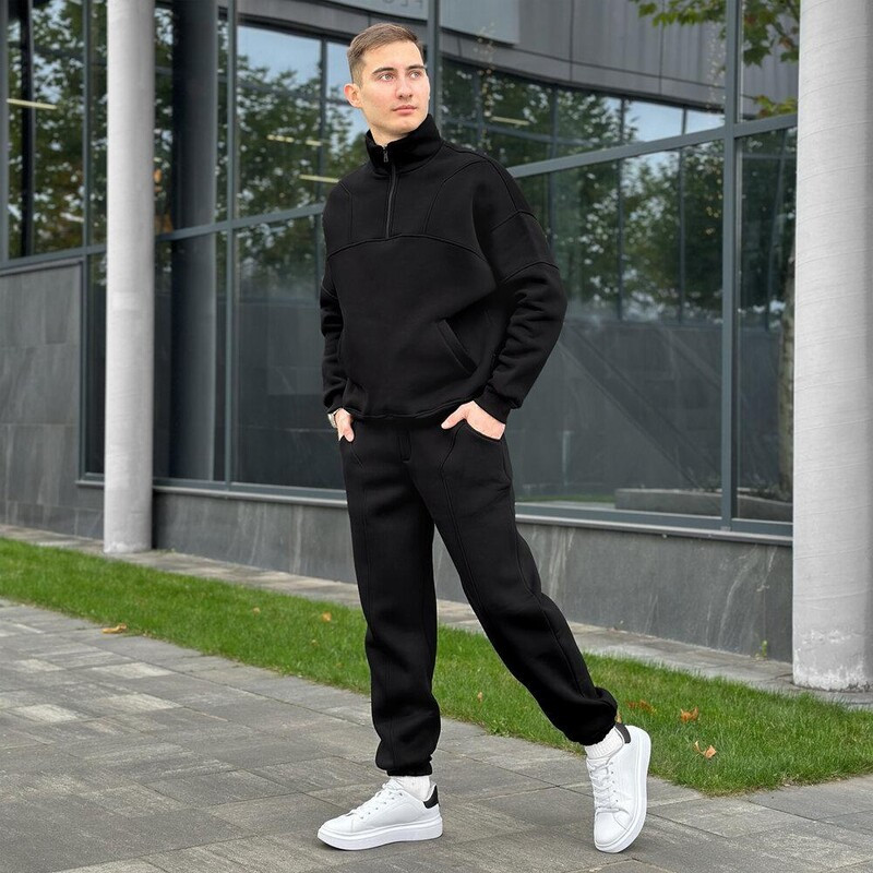 Зимовий чоловічий костюм Pobedov Grand чорного кольору