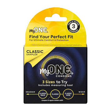Презервативи MyONE Classic Sampler 3 шт, картонна коробка Bomba💣