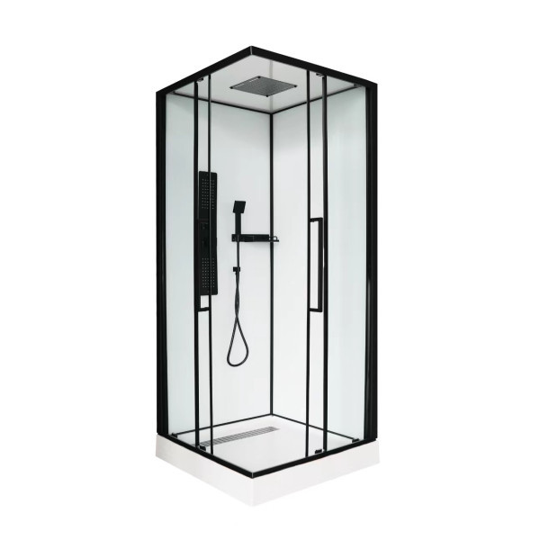 Квадратний душовий бокс INSANA Kira 90х90x210 низький піддон, фото 1