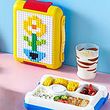 Ланчбокс DIY Лего пікселі для створення малюнка 1100 мл жовтий (LB-164780), фото 3