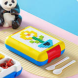 Ланчбокс DIY Лего пікселі для створення малюнка 1100 мл жовтий (LB-164780), фото 4