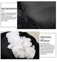 Кругла тепла м'яка лежанка для собак і кішок плюшева D70cm темно-сіра / Лежак для тварин, фото 9