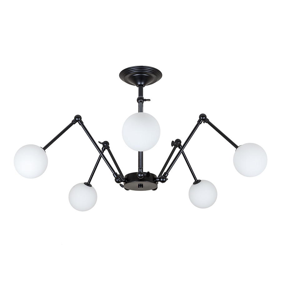 Сучасна люстра павук Levistella цоколь G9 ламп 5 шт колір Чорний LVS4412, фото 1