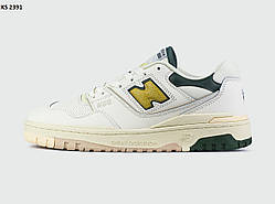 Кроссовки мужские 41 42 43 44  New Balance 550 (біло/жовті)