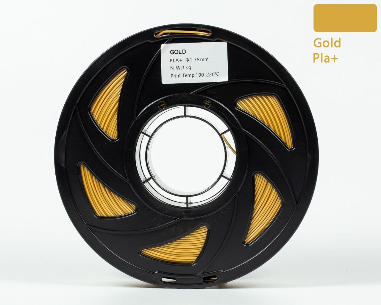 Пластик філамент для 3D-друку UA3D PLA PLUS Gold 1.75мм, 1кг, Золотий