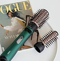 Професійна фен-щітка розчіска стайлер 2в1 VGR V-498 1200 Вт з обертовою насадкою для укладання волосся, фен браш з обертанням