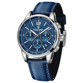 Чоловічий водонепроникний наручний годинник Pagani Design 11.59 YS008 Silver-Blue