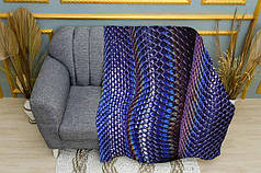 Плед «Синій візерунок змії. Blue snake pattern»