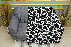 Плед «Чорно-білий паттерн корови. Black and white cow pattern»