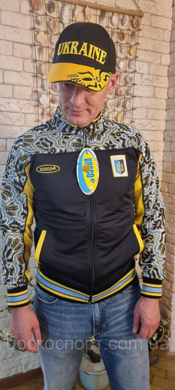 Олімпійка збірної України Боско спорт чорная грудь, фото 1