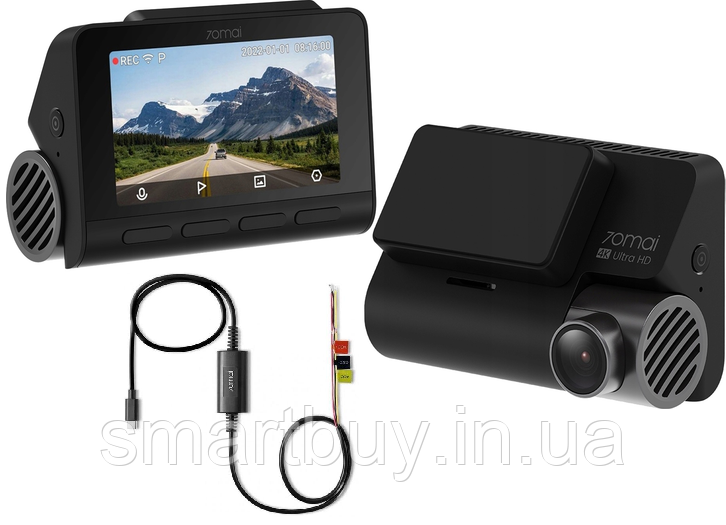 Xiaomi 70mai Dash Cam A810 4K Ultra HD (гарантія 12 місяців) + кабель режиму паркування UP03