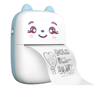 Портативний дитячий міні-принтер Котик із 5 рулонами A8CCBL