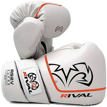 Боксерські рукавички RIVAL RS2V-2.0SUPER 12, Білий. Рукавиці для боксу
