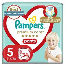 Підгузки-трусики Pampers Care Pants Junior розмір 5 (12-17кг) 34 шт.(Памперс)
