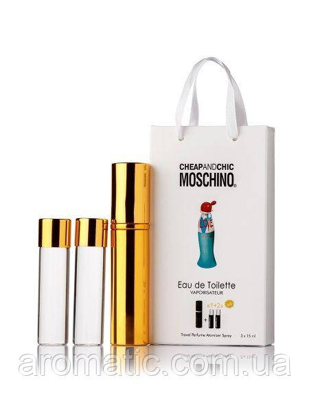 Парфуми жіночі Moschino I Love Love в подарунковій упаковці 3х15 мл
