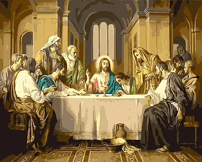 Картина за номерами 40х50 см Тайна вечеря Орігамі LW3242