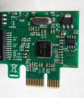 Мережева карта RTL8111D LAN PCI-E 1Gb/s gigabit LowProfil комплект планок, фото 3