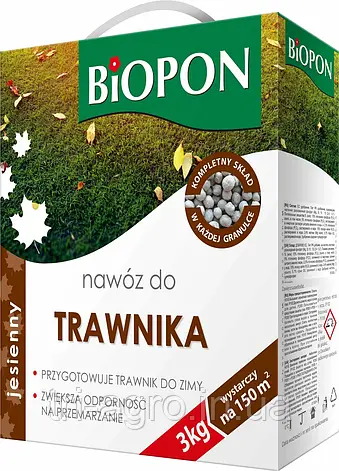 Добриво Biopon осіннє для газонів 3кг, фото 1