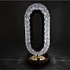 Настільна кришталева лампа-нічник акумуляторна з USB CRYSTAL TABLE LAMP 26см, фото 4