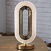 Настільна кришталева лампа-нічник акумуляторна з USB CRYSTAL TABLE LAMP 26см, фото 5