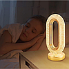 Настільна кришталева лампа-нічник акумуляторна з USB CRYSTAL TABLE LAMP 26см, фото 7