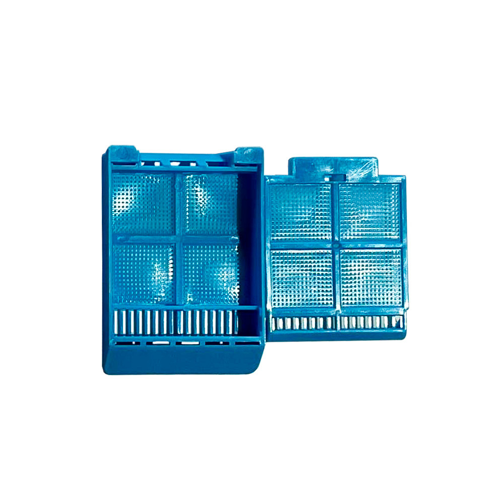 Касети для біопсії з квадратними “міні” отворами та окремими кришками, синього кольору (500 шт)