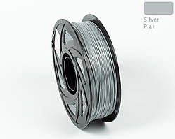 Пластик UA3D PLA+  SILVER, 1.75мм, 1кг, 330м, 190-220°C, Сріблястий філамент для 3D-друку