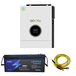 Комлект резервного живлення  4.2 кВт інвертор + акумулятор LifePO4 100Агод 2.56кВт