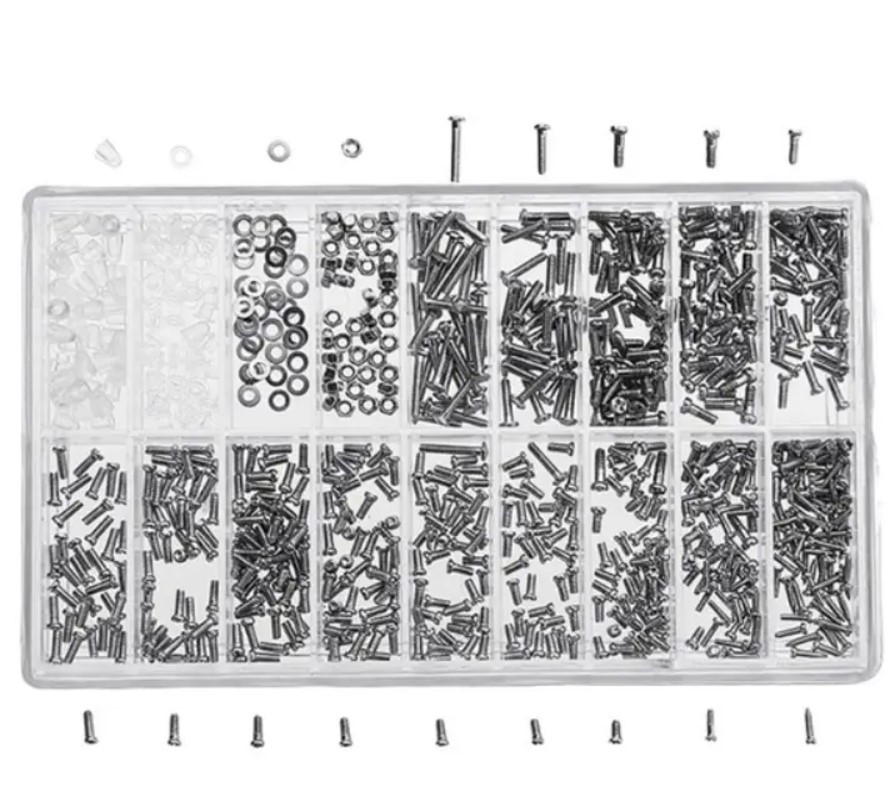 Набір інструментів гайок, шайб для ремонту окулярів і годинника, 2000 шт.