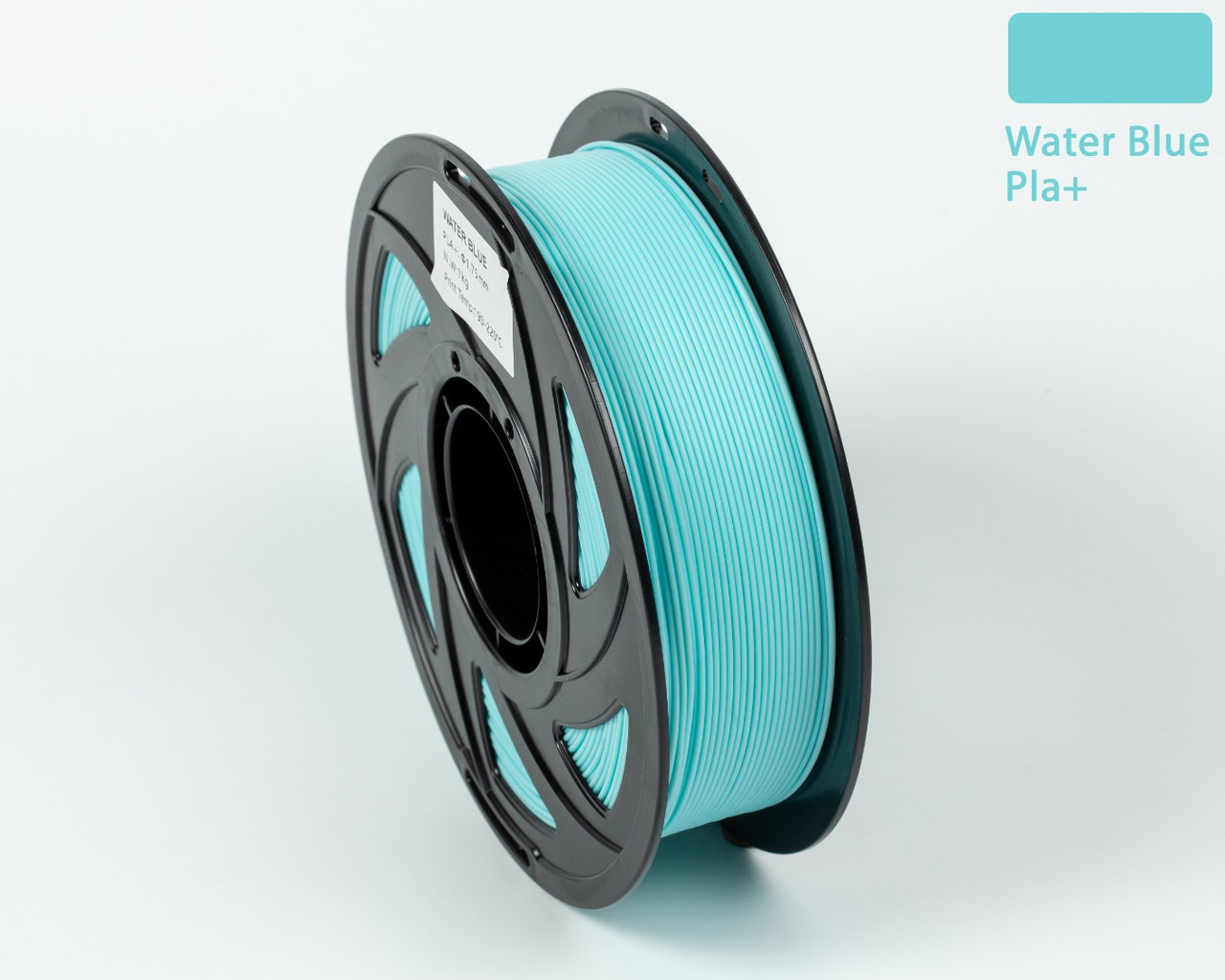 Пластик UA3D PLA+ WATER BLUE, 1.75мм, 1кг, 330м, 190-220°C, Бірюзовий (аквамарин) філамент для 3Д-друку, фото 1