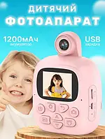 Детский цифровой фотоаппарат с принтером, камера для селфи, видео, HD экран, MicroSD, USB, в коробке, 14.5*11*7см