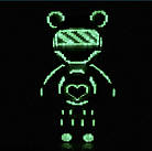 Конструктор Magic Blocks, що світиться, у вигляді ведмедика Bearbrick, 3D конструктор 50 см Голубий, фото 3
