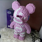 Конструктор Magic Blocks, що світиться, у вигляді ведмедика Bearbrick, 3D конструктор 50 см Голубий, фото 8