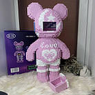 Конструктор Magic Blocks, що світиться, у вигляді ведмедика Bearbrick, 3D конструктор 50 см Голубий, фото 11
