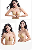 Невидимий бюстгальтер Fly Bra Invisible без шлейок з відкритою спиною округлої форми бежевий розмір 80В 29246 В, фото 3