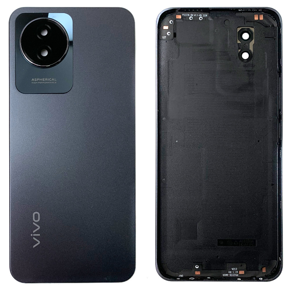 Задня кришка Vivo Y02 (сіра Оригінал зі склом камери), фото 1