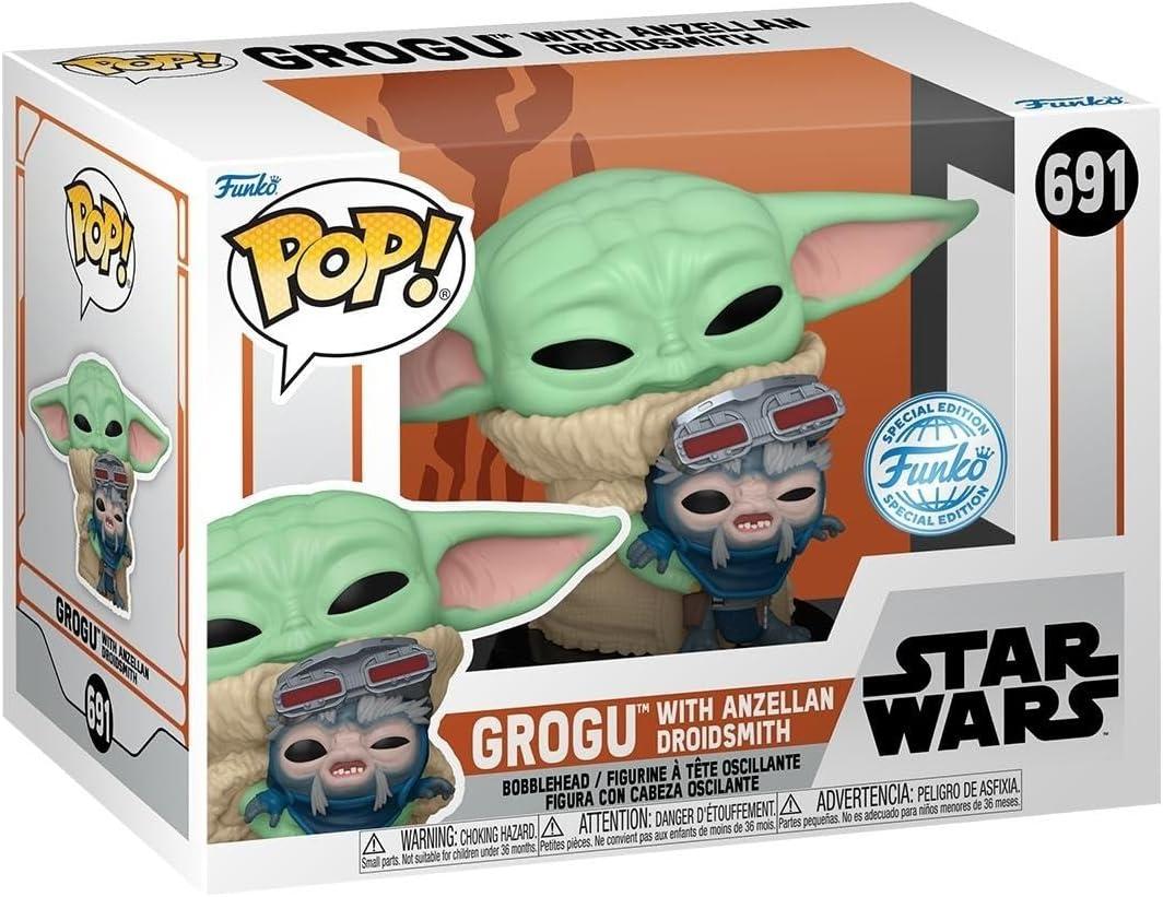 Фігурка Фанко Поп малюк Йода Funko Pop! Star Wars: The Mandalorian - Grogu with Anzellan Droidsmith