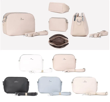 Сумка жіноча крос-боді 24*15 см на три відділення зі штучної шкіри у різних кольорах Sasha